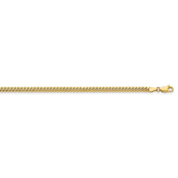 3.5mm 14k Yellow Gold Solid Miami Cuban (Curb) Chain Necklace, 20 Inch - Picture 2 of 5